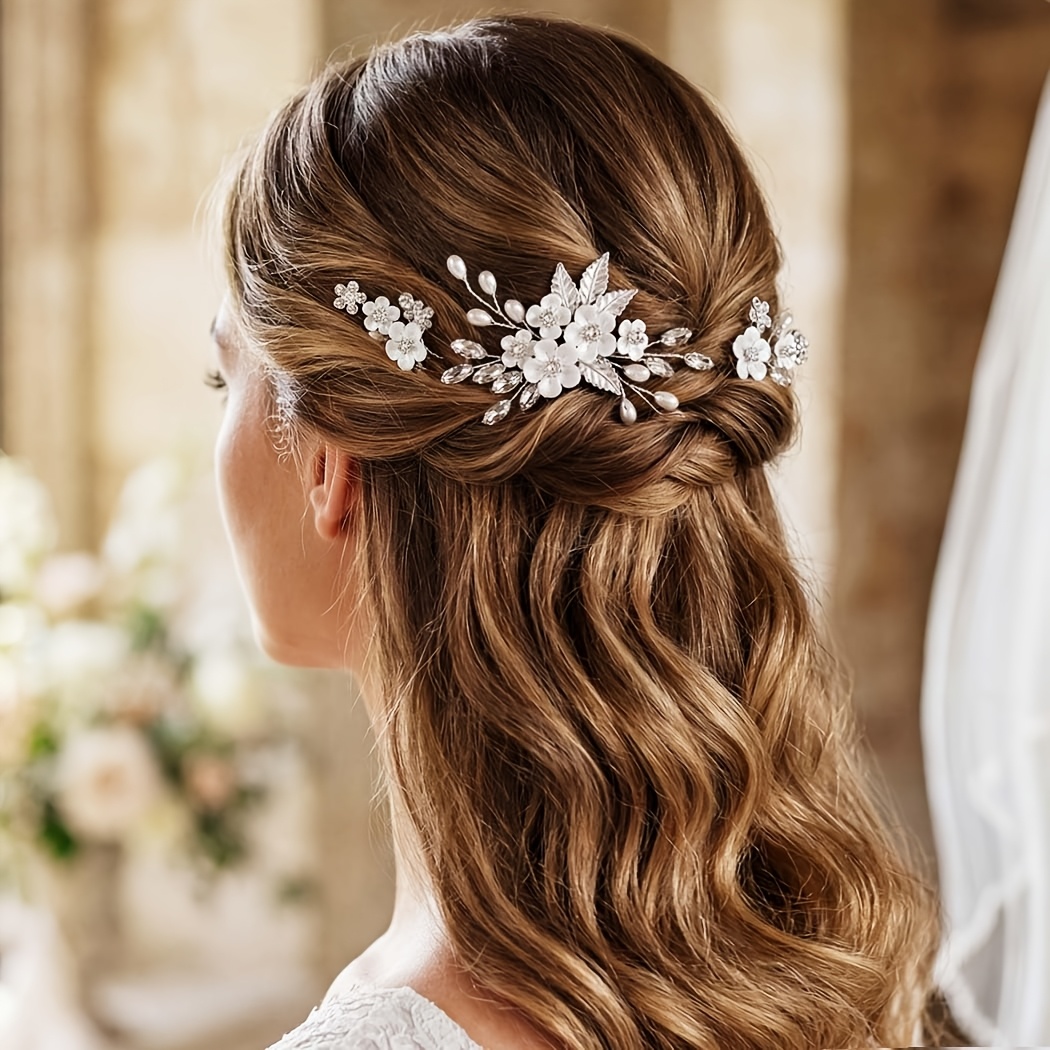 3pcs Bride Wedding Dress Hair Additions Headwear